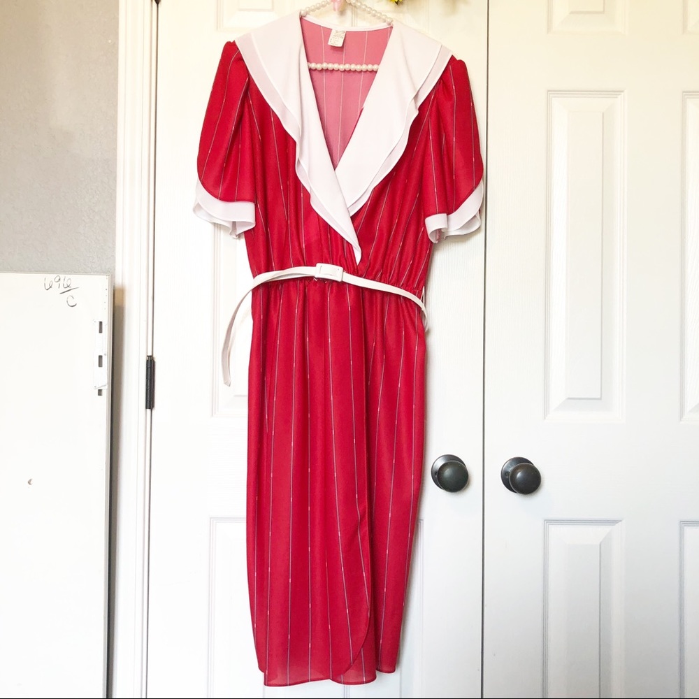 Vintage Retro Nautical Sailor Annie Wrap Dress